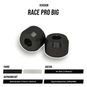 Thumbnail 1 for Universal Motorrad Lenkerenden Lenkergewichte Edelstahl RACE PRO BIG