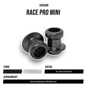 Thumbnail 1 for Universal Motorrad Bobbins Prismabuchsen Edelstahl RACE PRO MINI